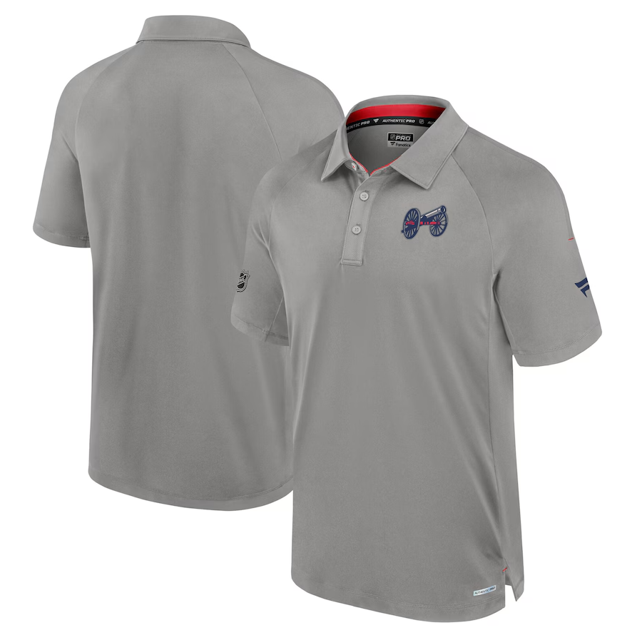 Men's Columbus Blue Jackets Fanatics Gray 2025 NHL Stadium Series Authentic Pro Polo