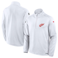 Men's Detroit Red Wings Fanatics White 2025 NHL Stadium Series Authentic Pro Quarter-Zip Top
