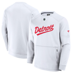 Men's Detroit Red Wings Fanatics White 2025 NHL Stadium Series Authentic Pro Fleece Pullover Sweatshirt
