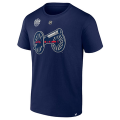 Men's Columbus Blue Jackets Zach Werenski Fanatics Navy 2025 NHL Stadium Series Authentic Stack Name & Number T-Shirt