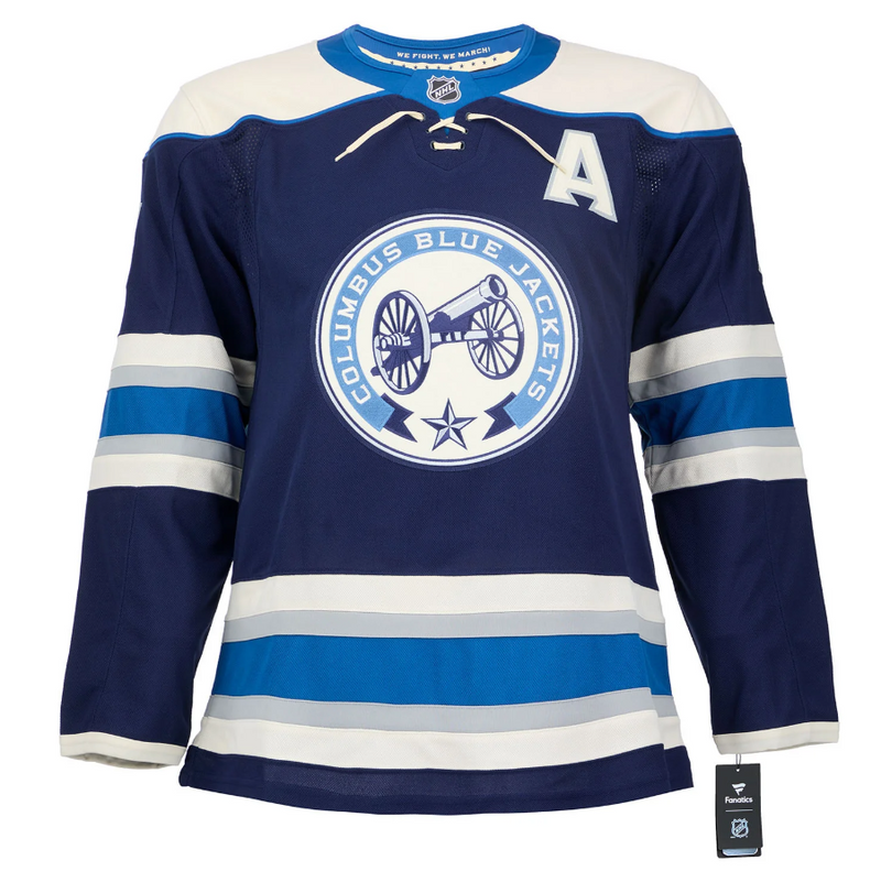 Load image into Gallery viewer, Zach Werenski Signed Columbus Blue Jackets Alt Cannon Fanatics Premium Jersey
