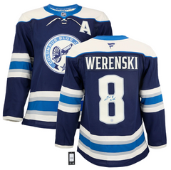 Zach Werenski Signed Columbus Blue Jackets Alt Cannon Fanatics Premium Jersey