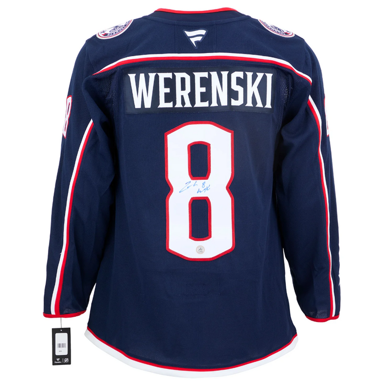 Load image into Gallery viewer, Zach Werenski Autographed Columbus Blue Jackets Fanatics Premium Jersey
