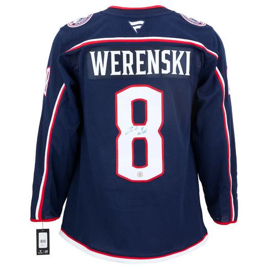 Zach Werenski Autographed Columbus Blue Jackets Fanatics Premium Jersey
