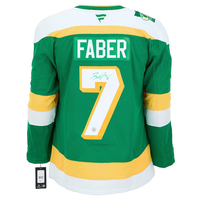 Brock Faber Signed Minnesota Wild Classic Alternate Fanatics Premium Jersey