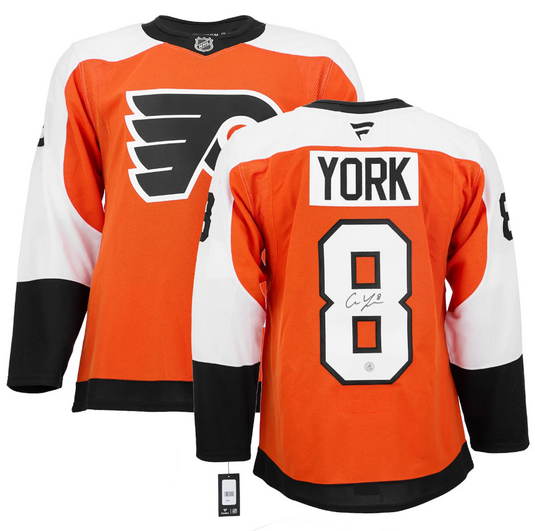 Cam York Autographed Philadelphia Flyers Fanatics Premium Jersey