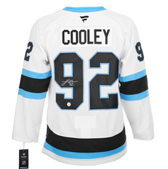 Logan Cooley Signed Utah Hockey Club White Fanatics Premium Jersey