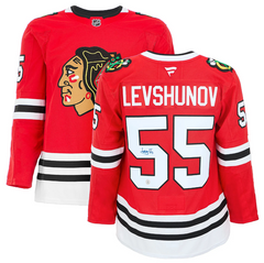 Artyom Levshunov Signed Chicago Blackhawks Fanatics Premium Jersey