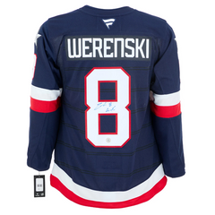 Zach Werenski Signed Team USA 4 Nations Face-Off Fanatics Premium Jersey