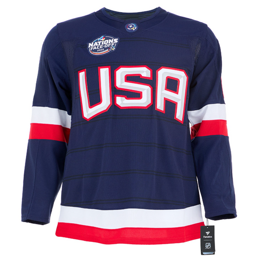 Zach Werenski Signed Team USA 4 Nations Face-Off Fanatics Premium Jersey
