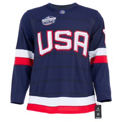 Jake Sanderson Signed Team USA 4 Nations Face-Off Fanatics Premium Jersey
