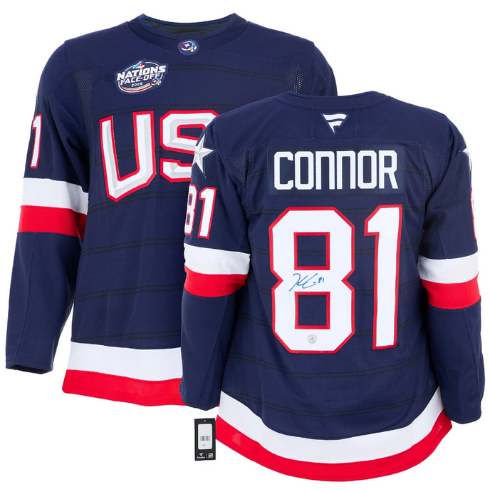 Kyle Connor Signed Team USA 4 Nations Face-Off Fanatics Premium Jersey