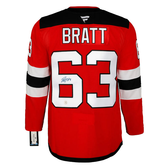 Jesper Bratt Autographed New Jersey Devils Fanatics Premium Jersey