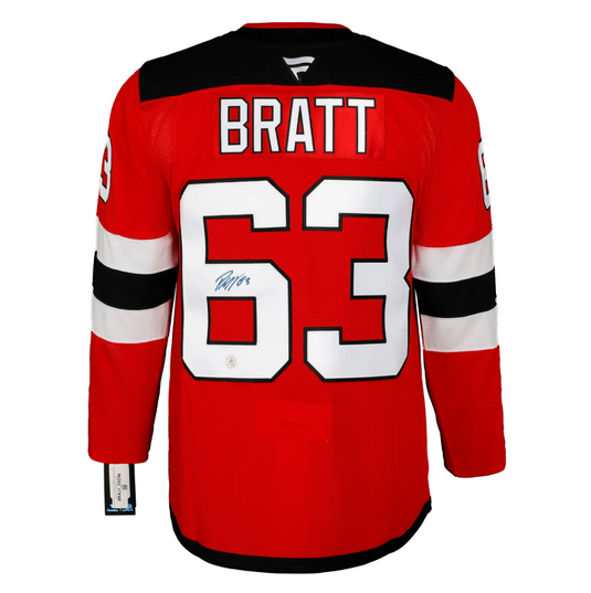 Jesper Bratt Autographed New Jersey Devils Fanatics Premium Jersey