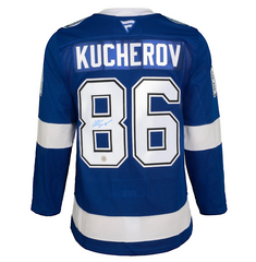 Nikita Kucherov Autographed Tampa Bay Lightning Fanatics Premium Jersey