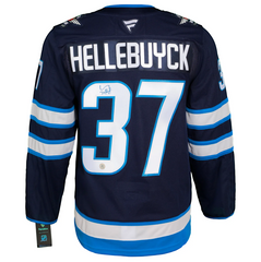 Connor Hellebuyck Autographed Winnipeg Jets Fanatics Premium Jersey