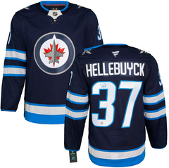 Connor Hellebuyck Autographed Winnipeg Jets Fanatics Premium Jersey