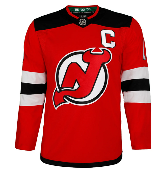 Nico Hischier Autographed New Jersey Devils Fanatics Premium Jersey