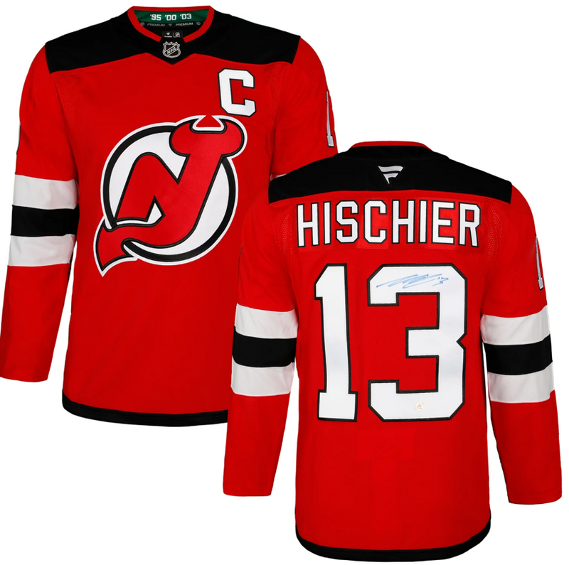 Load image into Gallery viewer, Nico Hischier Autographed New Jersey Devils Fanatics Premium Jersey
