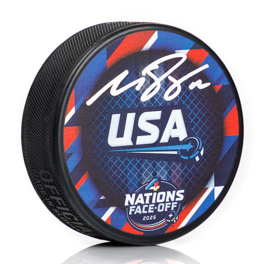Matt Boldy Signed Team USA NHL 4 Nations Face-Off Hockey Puck
