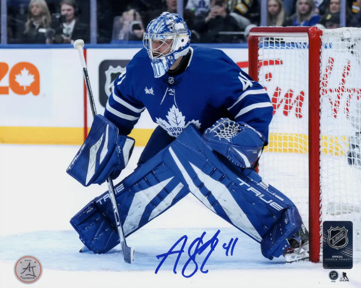 Anthony Stolarz Signed Toronto Maple Leafs Between The Pipes 8x10 Photo