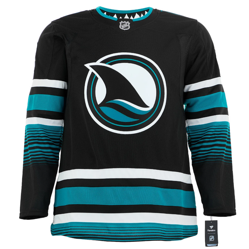 Load image into Gallery viewer, Will Smith Signed San Jose Sharks Black Fanatics Jersey with Men in Black Note
