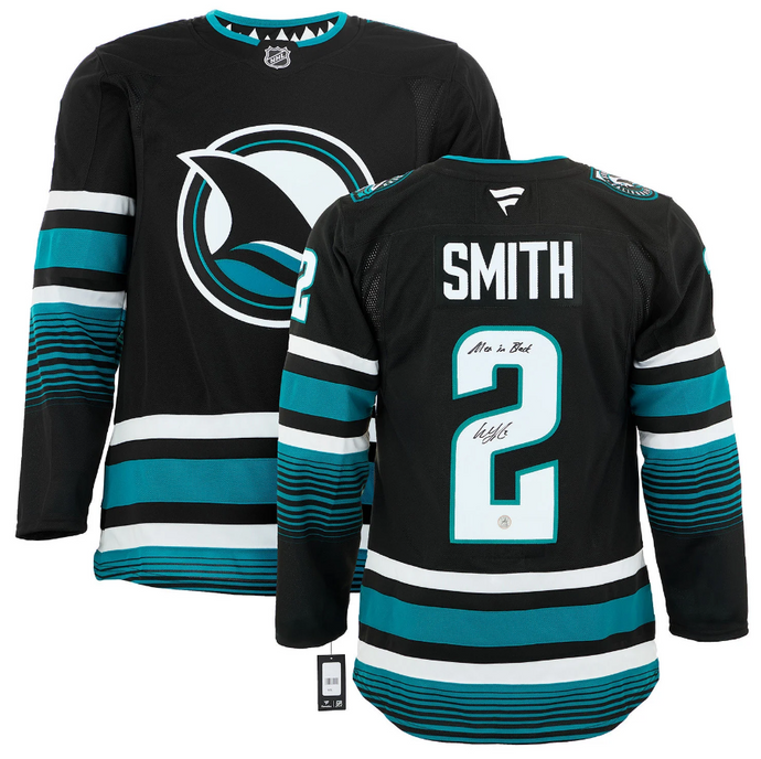 Will Smith Signed San Jose Sharks Black Fanatics Jersey with Men in Black Note