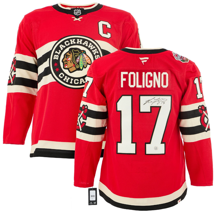 Nick Foligno Signed Chicago Blackhawks Winter Classic Fanatics Premium Jersey