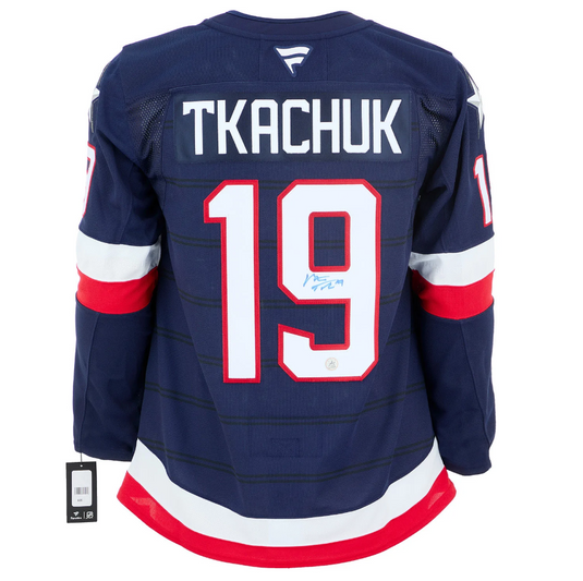 Matthew Tkachuk Signed Team USA 4 Nations Face-Off Fanatics Premium Jersey