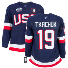 Matthew Tkachuk Signed Team USA 4 Nations Face-Off Fanatics Premium Jersey