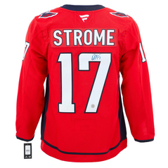 Dylan Strome Autographed Washington Capitals Fanatics Premium Jersey