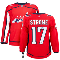Dylan Strome Autographed Washington Capitals Fanatics Premium Jersey