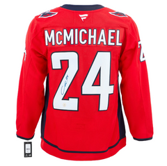 Connor McMichael Autographed Washington Capitals Fanatics Premium Jersey