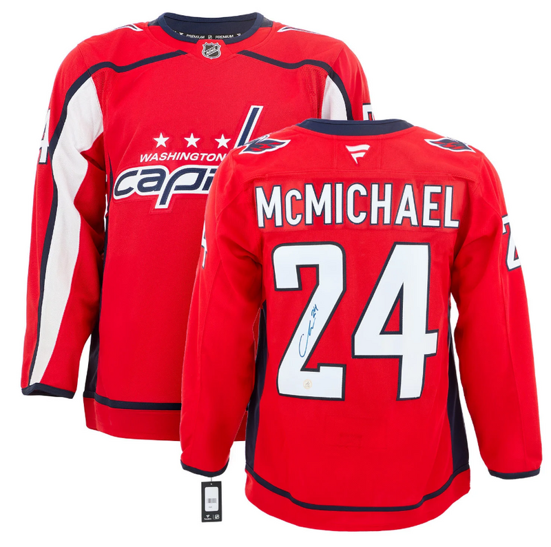 Load image into Gallery viewer, Connor McMichael Autographed Washington Capitals Fanatics Premium Jersey
