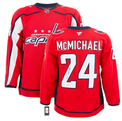 Connor McMichael Autographed Washington Capitals Fanatics Premium Jersey