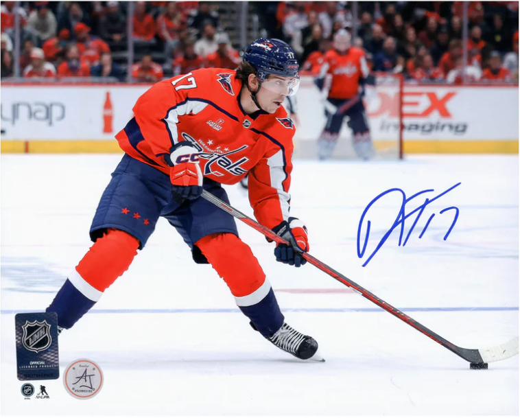 Dylan Strome Autographed Washington Capitals Hockey 8x10 Photo
