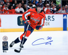 Connor McMichael Autographed Washington Capitals Hockey 8x10 Photo