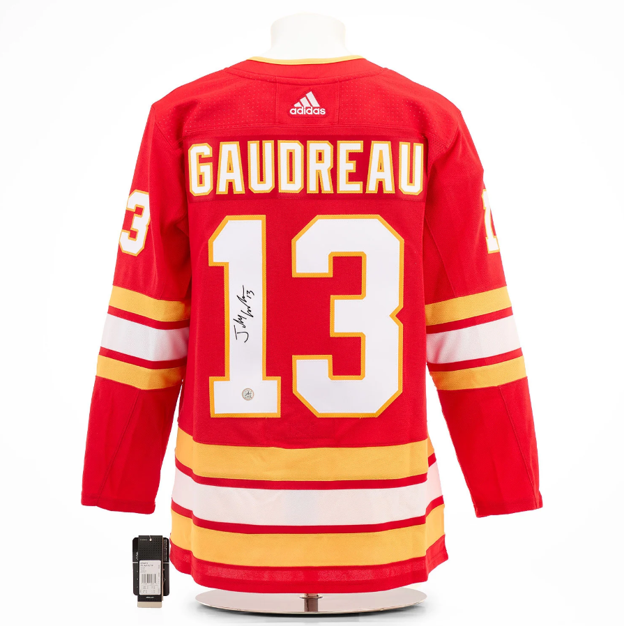 Johnny Gaudreau Autographed Calgary Flames Red adidas Jersey