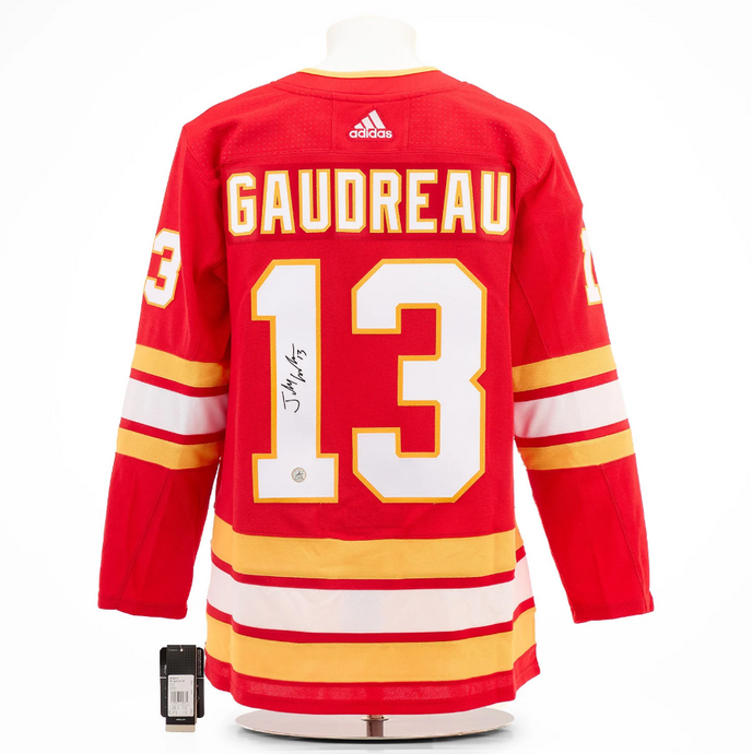 Johnny Gaudreau Autographed Calgary Flames Red adidas Jersey