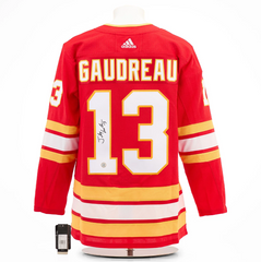 Johnny Gaudreau Autographed Calgary Flames Red adidas Jersey