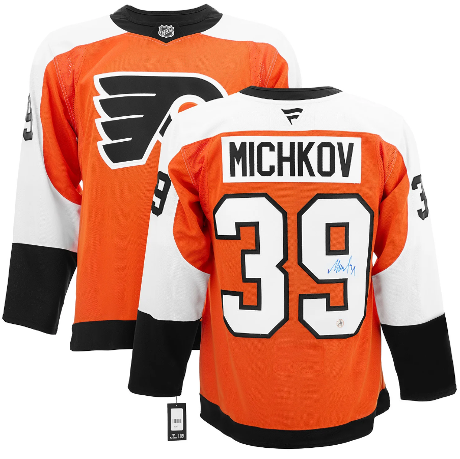 Matvei Michkov Autographed Philadelphia Flyers Fanatics Premium Jersey