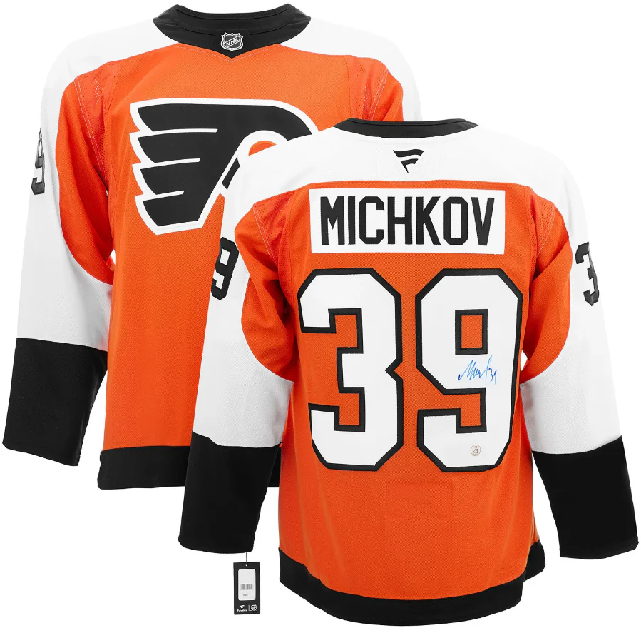 Matvei Michkov Autographed Philadelphia Flyers Fanatics Premium Jersey