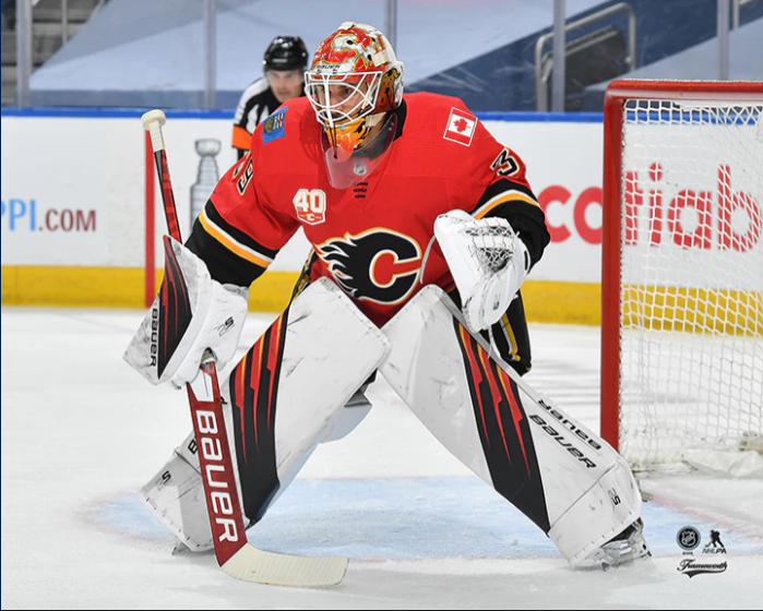 Pre-Order - Cam Talbot Autographed Calgary Flames Home 8x10 Photo