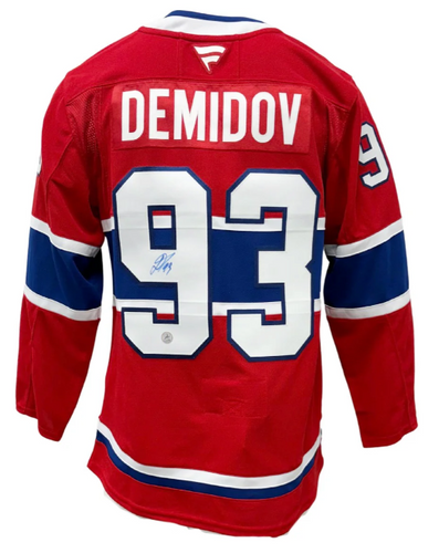 Ivan Demidov Signed Montreal Canadiens Red Fanatics Premium Jersey