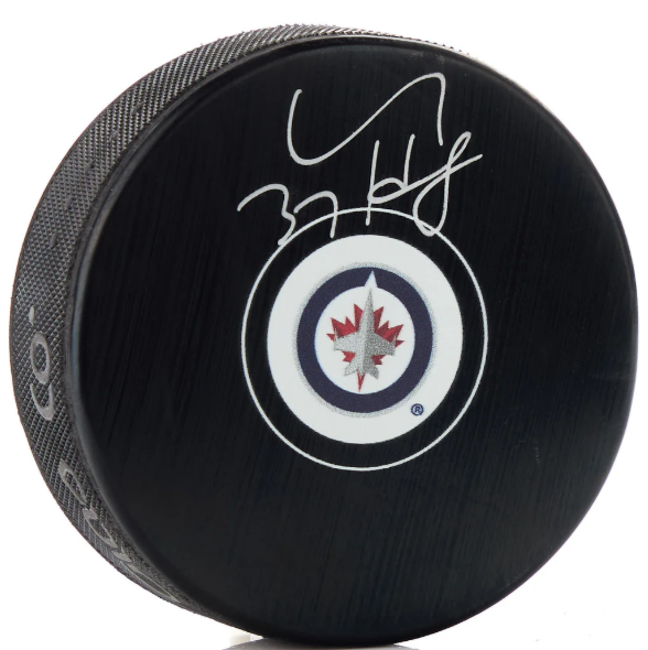 Connor Hellebuyck Winnipeg Jets Autographed Hockey Puck