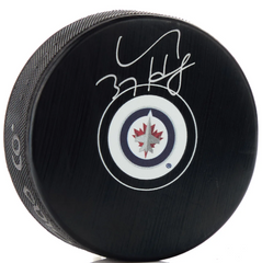Connor Hellebuyck Winnipeg Jets Autographed Hockey Puck