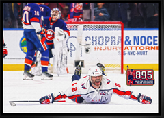 Alexander Ovechkin 20x29 Framed Canvas 895 Goals Celebration Washington Capitals