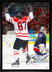 Sidney Crosby Team Canada Signed Framed 20x29 Golden Goal Canvas