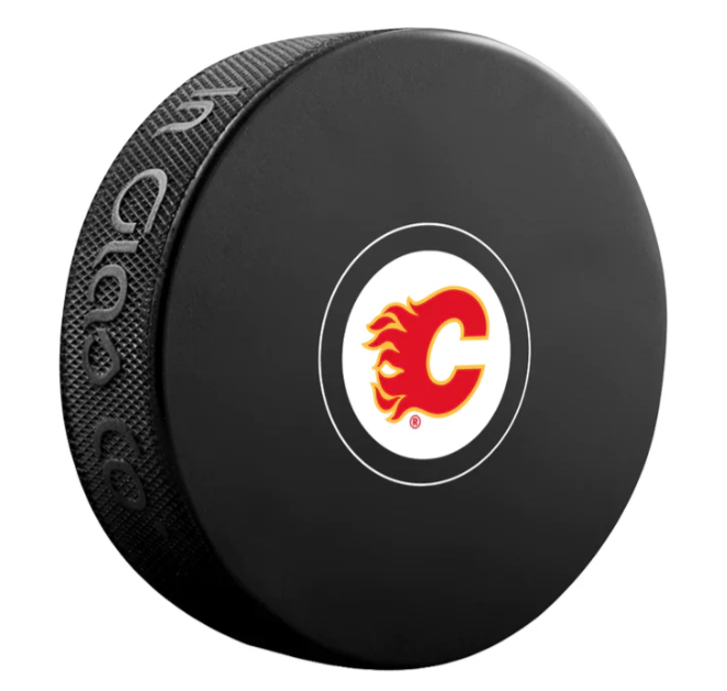 Pre-Order - Matt Coronato Autographed Calgary Flames Hockey Puck