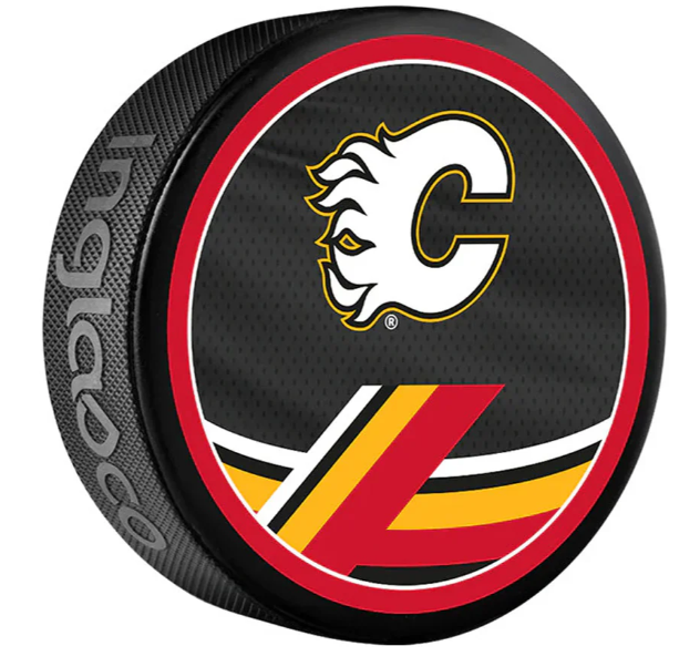 Pre-Order - Matt Coronato Autographed Calgary Flames Reverse Retro Hockey Puck